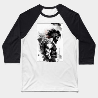 Greek Spartan Ink Painting Baseball T-Shirt